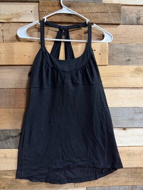 lululemon athletica Black Racerback Tank with Shelf Bra